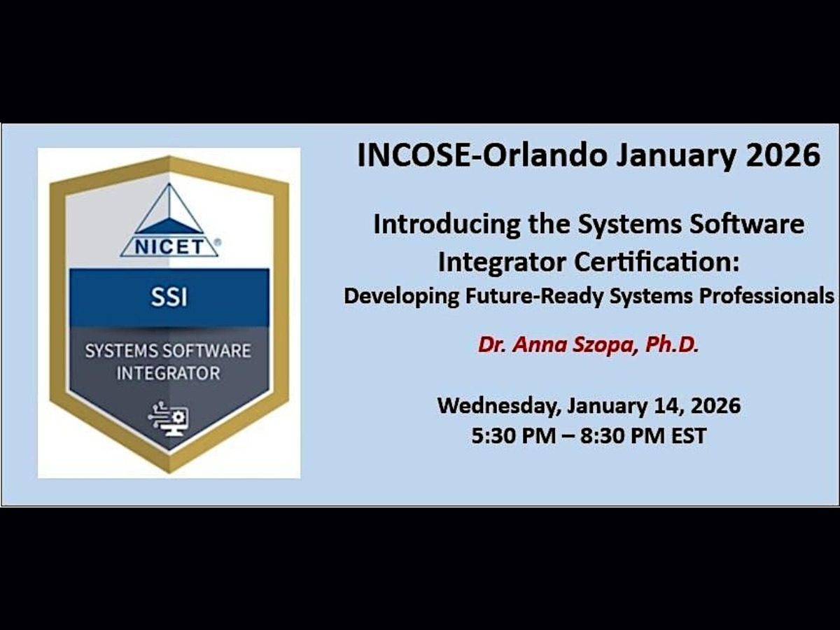 INCOSE Orlando Monthly Meeting - January 2026 (NEW LOCATION)